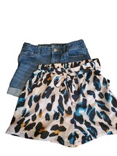 Girls Lot Of 2 Pair Shorts Size 11-12 EUC Summer