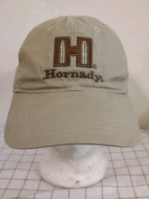 Hornady Employee Cap Hat Beige Mens Adjustable Embroidered Gun Firearm Bullets