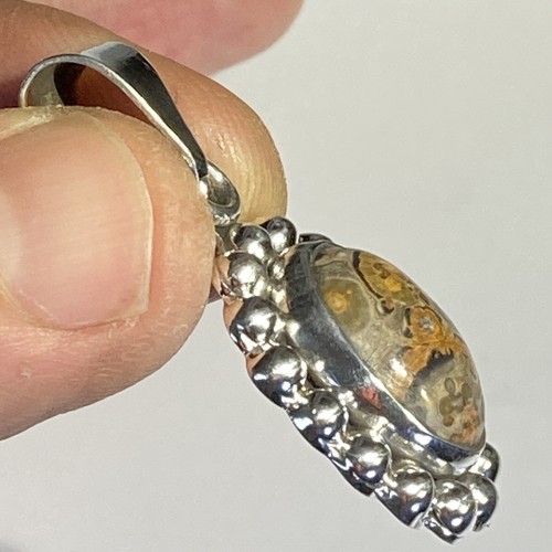 Vintage Taxco Achat Anhänger Charm Sterling Silber 925 Mexiko alt signiert i16 - Bild 9 von 12