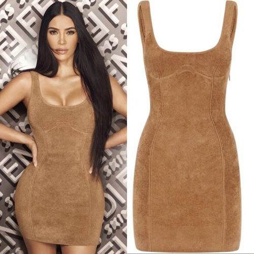 Fendi x Skims brown/tan velvet knit 