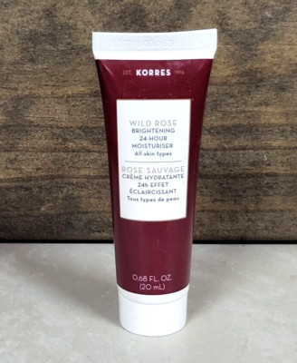 Korres Wild Rose Brightening 24 Hour Moisturizer ~ 0.68 oz, 20 ml, sealed