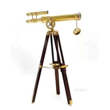 Brass Telescope with Stand- 18 Inch Nautical Decor | Handcrafted Telescope Model