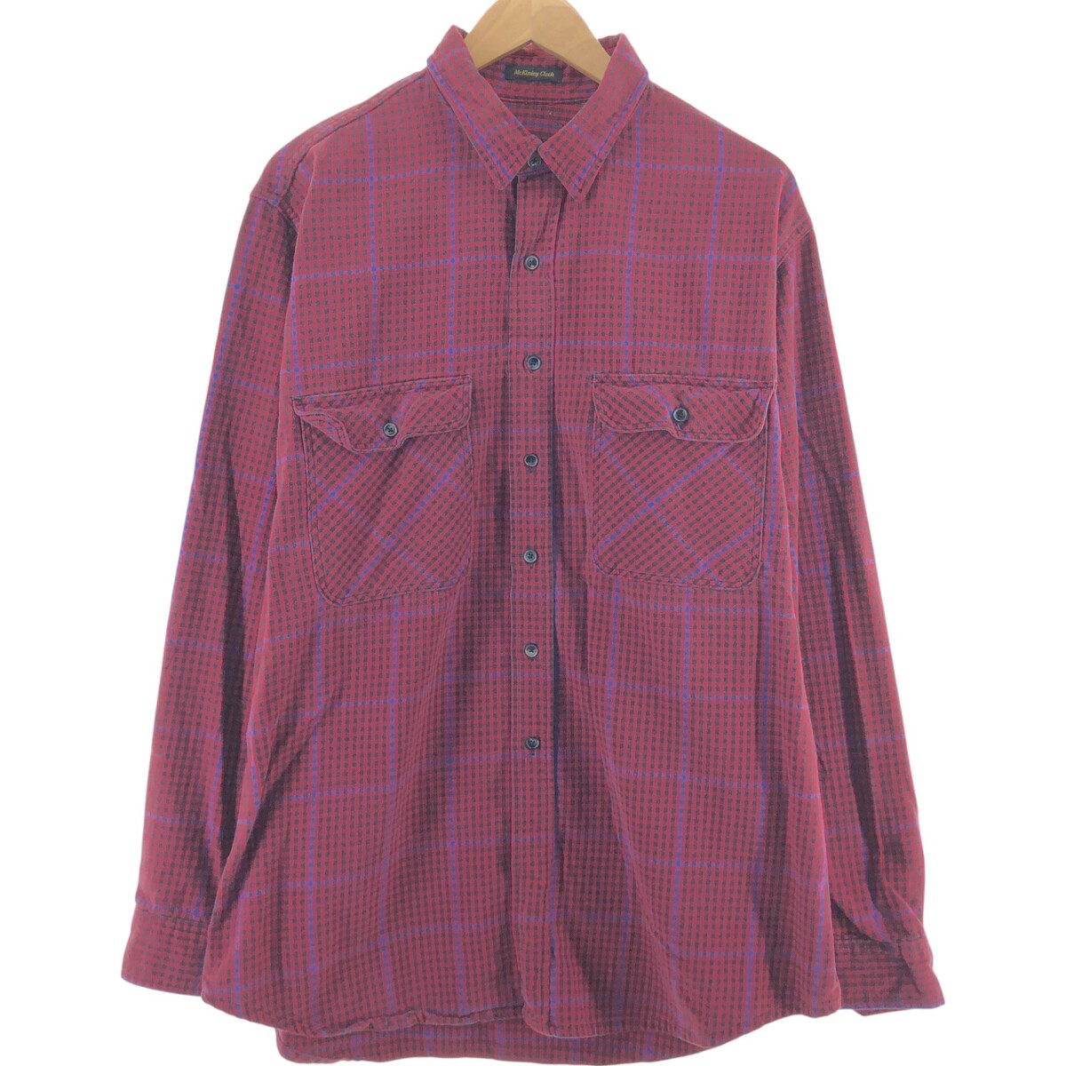 トップス 90s Eddie Bauer check LS shirt 90'S Eddie Bauer Long Sleeve Light Nell Check Shirt Men's XL
