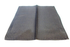 Silk handkerchief Hanky tie Pocket Square Solid Black Houndstooth