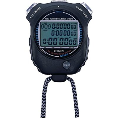 CITIZEN stopwatch waterproof with split time/pace count function