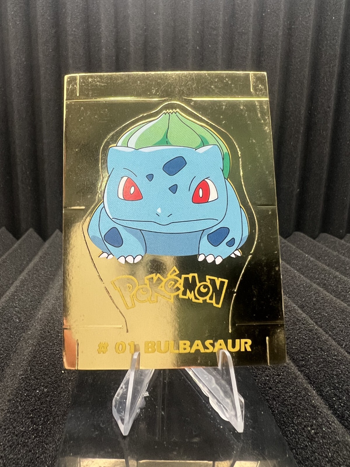 Bulbasaur #1 - Gold Holo - 2000 Navarrete Kanto Buildable Card - Pokemon Card