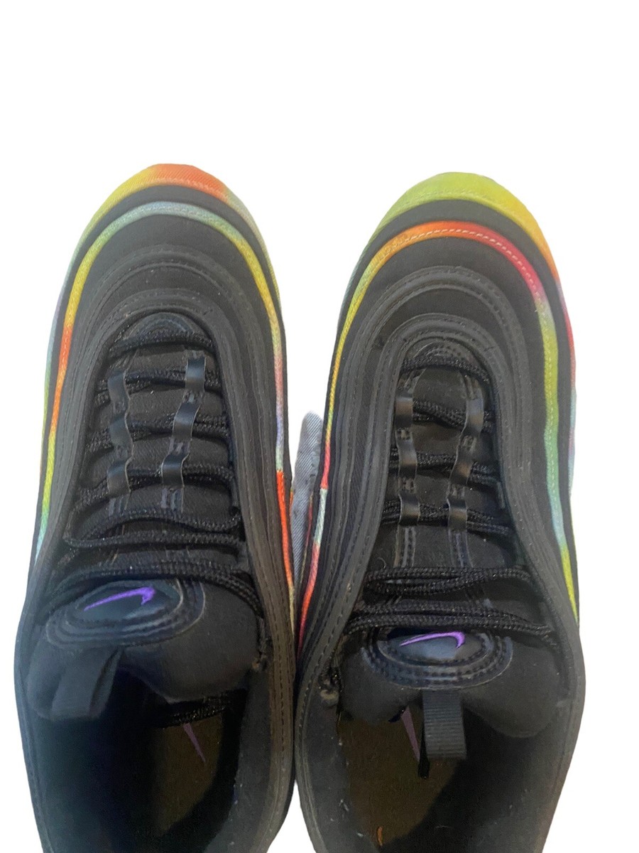Nike Air Max 97  Tie Dye Black Sneaker Rainbow Pride Low Basketball Streetwear Nike Air Max 97 Tie Dye Rainbow Running & Training Shoes Sz  main image 4
