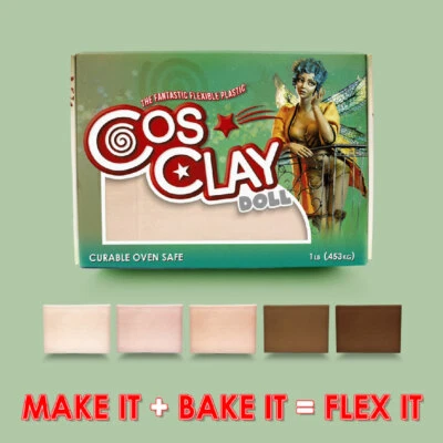 NEW Cosclay Doll for Doll Makers and OOAK Artists - Flexible After Curing Clay