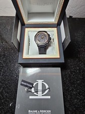 Baume & Mercier Riviera Chronograph 42 Millimeters Black Dial 18k Rose Gold 8758 7