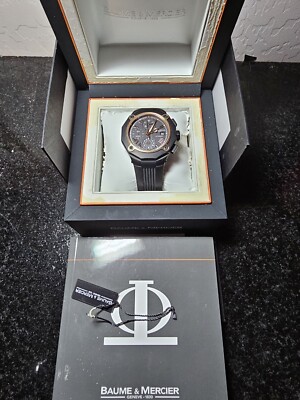 Baume & Mercier Riviera Chronograph 42 Millimeters Black Dial 18k