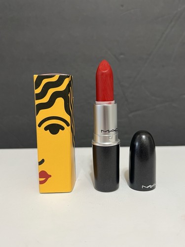 MAC Retro Matte Lipstick 707 RUBY WOO .10oz Full Size Pattern x Mac - Picture 11 of 11