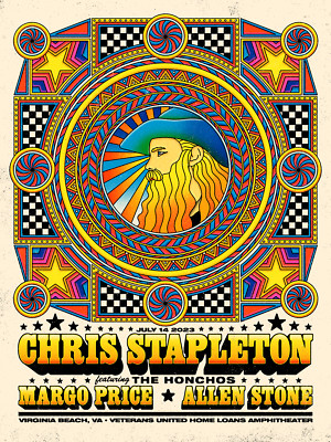 Chris Stapleton   Virginia Beach 2023   18''x24'' By NateMoonLife