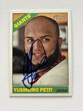 Yusmeiro Petit Signed 2015 Topps Heritage #304 Autograph Card In Person M715
