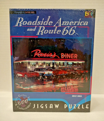 ROADSIDE AMERICA & ROUTE 66 Puzzle 500 pc. COZY DRIVE IN 1999 NEW Buffalo Games