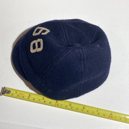 Antique Brad's Felt Bucket Hat Cap Blue #68 Sports Clothing Early 1900s Size S - Picture 10 of 11