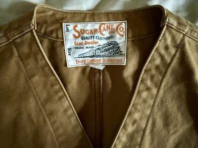 Sugar Cane Weste Size 42 Brown Canvas Duck Made In Japan Used Top Condition Rare