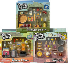 Lot of 3 Teeny Tinies Picnic Party, High Tea,  Retro Diner Teeny Playsets NIB