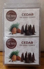 Trumiri Cedar Incense Cones 2 Packs 20 Total Scented Burning Cone