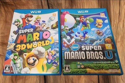 Nintendo Wii U Super Mario 3D World & New Super Mario Bros U Japan Used