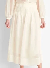 NEW Future Collective Women’s Drop Waist Pleated Sheer Midi Skirt Size 12