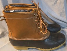 L.L. Bean Men's Bean Boots 8" Insulated Brown Size 13 NWOB Defects