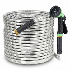 Stainless Steel Garden Water Hose Pipe Flexible Lightweight 25/50/75/100/150FT