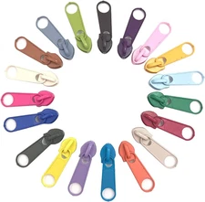 50 Pieces #5 Zipper Sliders for Nylon Coil Zipper Repair, Metal Zipper Pull  Sli