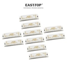 EASTTOP 10Hole Diatonic Blues Harmonica Set of 10 key Harmonica Mouth Organ set