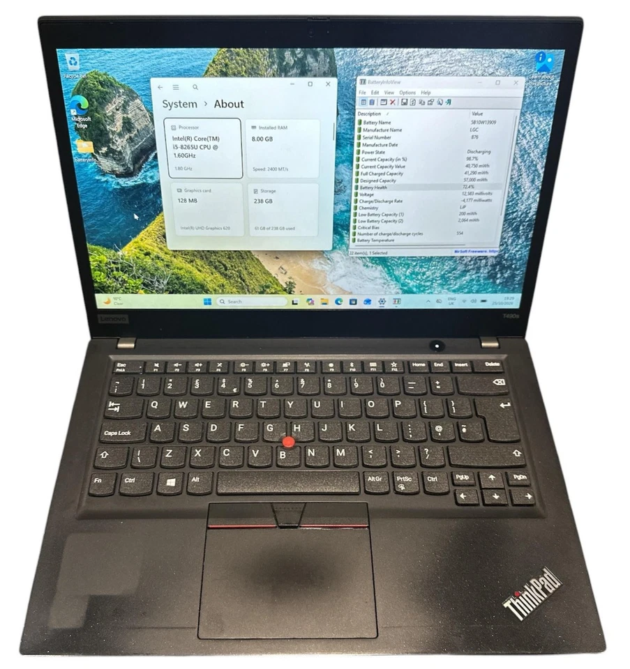Lenovo ThinkPad T490s · i5-8265U · 8GB · 240GB, photo 1 of 5