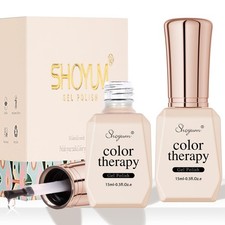 SHOYUM 2 Pcs 15ml No 0.51 Fl Oz Pack of 2 , A-Base Top Coat Crystal Clear
