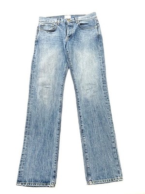 Sid Mashburn Button Fly Straight Leg Jeans 31x32 Blue Light Wash Made in USA