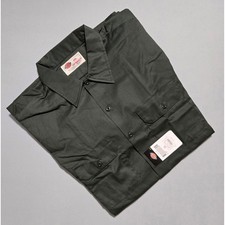 Dickies Work Shirt Mens 2XL Charcoal Short Sleeve Button Front NWT
