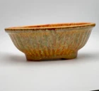 Vintage Haeger USA 3938 Drip Glaze Oval Pottery Bowl Planter MCM