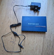 Netgear ProSafe 8-Port Gigabit Switch GS108 with Power Lead Tested Working