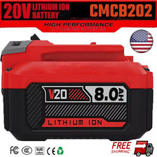 8.0Ah PACK For Craftsman V20 20 Volt MAX Li-ion Battery CMCB204 CMCB202 CMCB201