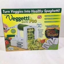 Veggetti Pro Table Top Spiral Vegetable Cutter With Three Blades As Seen On TV