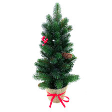 Artificial Mini Pine Christmas Tree 50cm with LED Lights in Pot 7 Warm White LED
