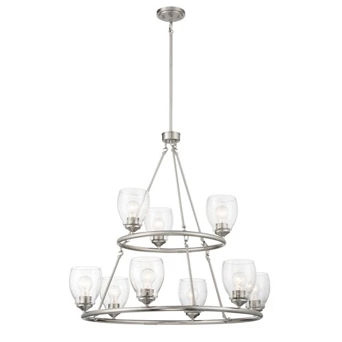 Minka Lavery 2439 Winsley 9 Light 34"W Vantage Two-Tier Ring - Coal / Stained - Picture 3 of 3