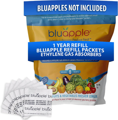 Bluapple Produce Saver Ethylene Gas Absorber - Fresh Fruit & Vegetable Storage,