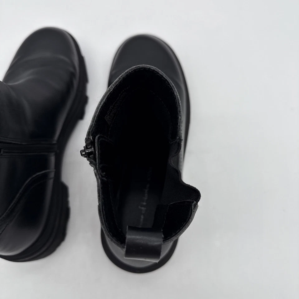 Botas de combate House of Harlow 1960 Righteous suela de cuero negro para mujer talla 9 Foto 4 de 4