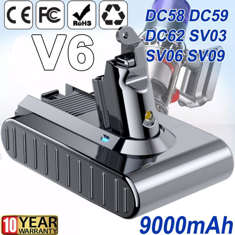 Batteria Sony 9000 mAh per Dyson V6 DC61 DC62 SV05 SV06 SV03 SV04 SV07 SV08 SV09 IT