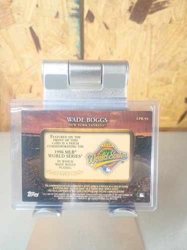 Toppa commemorativa 2009 Topps # LPR-93 Wade Boggs 1996 World Series - Foto 2 di 2