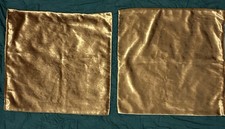 Set of 2 Lustrous Gold Bronze Crushed Velvet ...