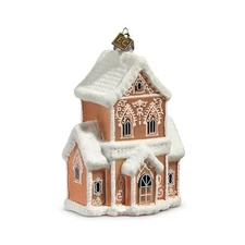 Eric Cortina RAZ Imports 4.75" Gingerbread Manor House Glass Ornament NEW