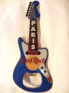 Hard Rock Cafe Paris Old Blue Stratocaster Guitar Opener Magnet