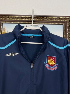 Vintage Umbro West Ham United Football Blue Jacket Hooded Track