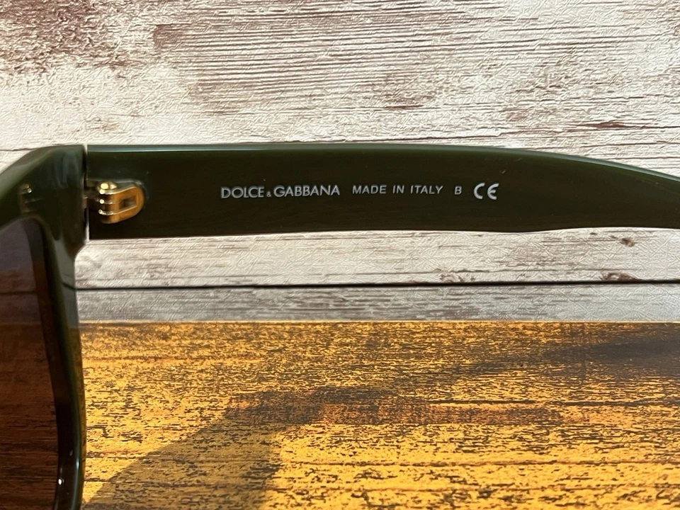 Nuevo DOLCE & GABBANA DG4284 3071/W7 54mm Verde Habana Gafas de sol Italia Unisex Foto 4 de 4
