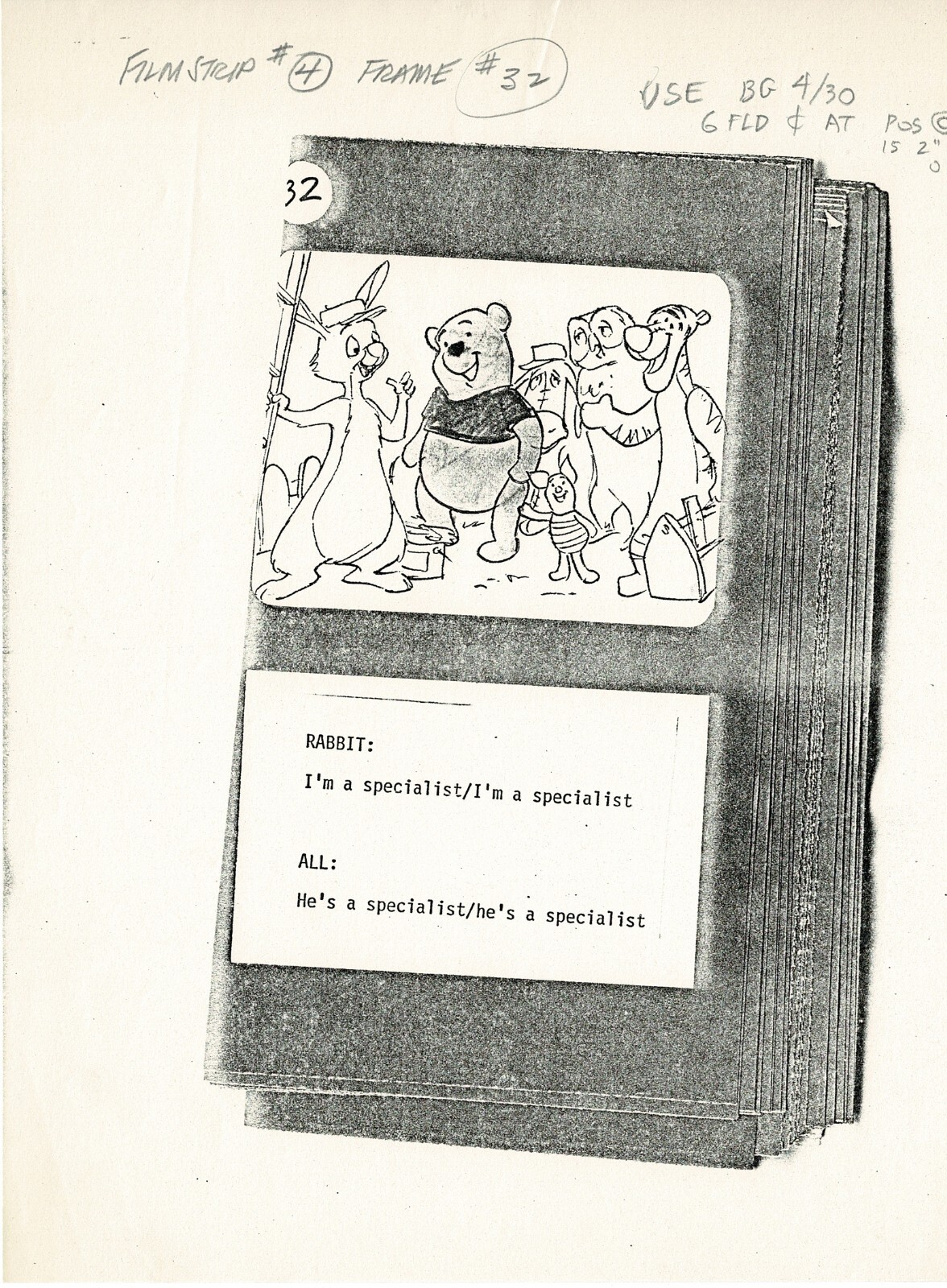 2 Lot Winnie the Pooh Disney Production Copies 1977 Washer d1-1-2