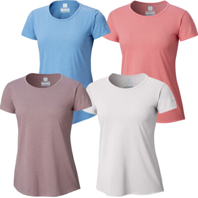 New Womens Columbia ''Kestrel Trail'' Zero Omni-Freeze Zero SS Shirt Top Tee Polo