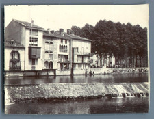 France, Ariège, Saint-Girons  Vintage citrate print. Midi Pyrénées Tirage citr